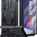FNTCASE for Samsung Galaxy Note-20-Ultra Case: Military Grade Drop Proof Protection Phone Cover with Kickstand | Heavy Duty Shockproof Matte Textured Note20 Ultra 4G 5G Cases - 6.9 Inches Black