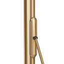 simplehuman Tension Arm Countertop Paper Towel Holder, Easy One-Handed Tear, Standing Weighted Base with Finger Loop, Heavy Duty, Brass Stainless Steel