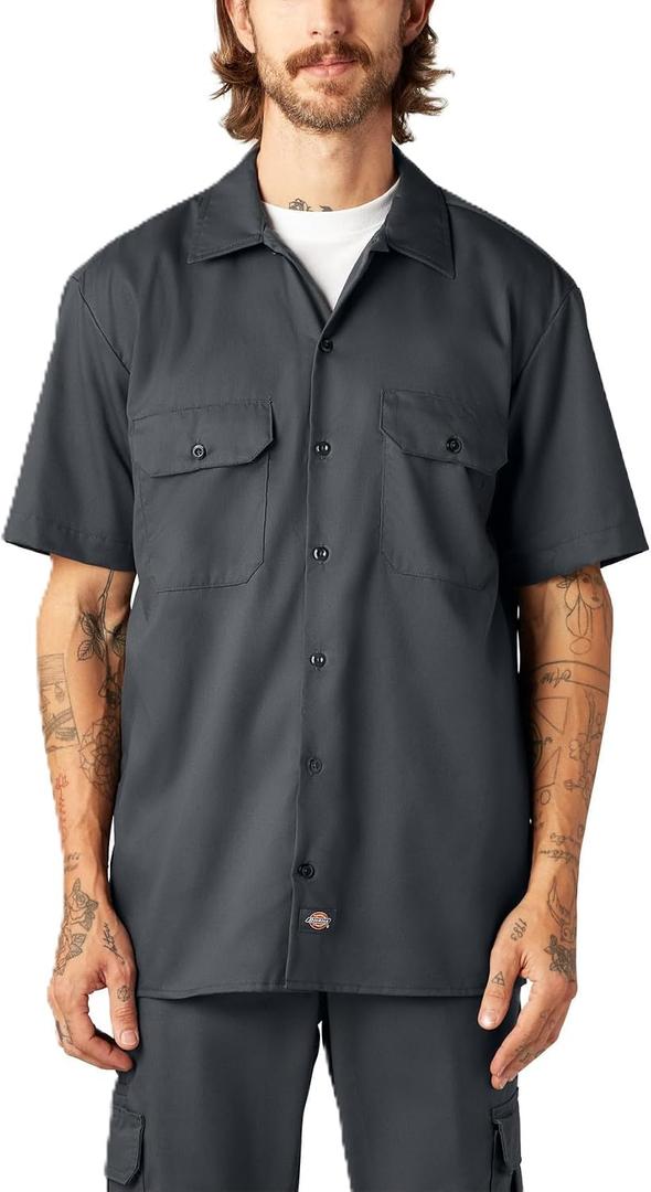 Dickies Men's Flex Relaxed Fit Short Sleeve Work Shirt XL