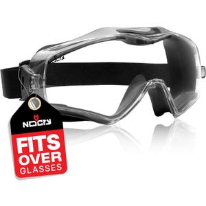 NoCry Safety Goggles Over Glasses with Extreme Impact Resistance  ANSI Z87.1 Certified Eye Protection with Anti-Fog, Anti-Scratch and UV380 Lenses  Adjustable Strap  Ideal for the Chemistry Lab
