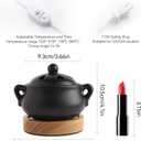 Electric Incense Heater with Adjustable Timer, Bakhoor Burner Electric, Bukhoor Burners for Frankincense Resin Oud Power, Charcoal Free No Open Flame Safer Black
