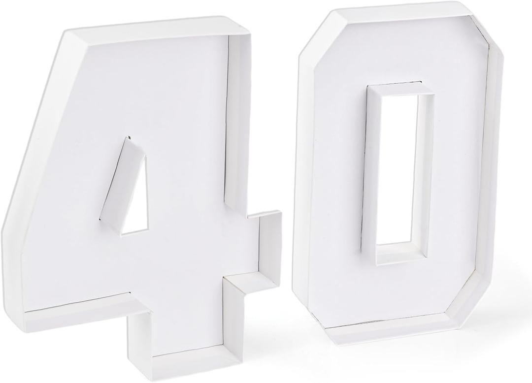 40 Set Cardboard Number for Charcuterie 10.2'' Fillable Tray Charcuterie Paper Box for 40th Birthday Anniversary Party Decorations Chocolate Candy Cupcake Container