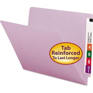 Smead End Tab File Folder, Shelf-Master Reinforced Straight-Cut Tab, Letter Size, Lavender, 100 Per Box (25410)