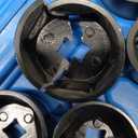 7 Pcs Low Profile Oil Filter Socket Set 6 Point Canister Oil Filter Cap Wrench Remover and Installer Tool Kit Compatible with VW BMW V0lVO Chevy Etc with 3/8" Drive 24mm 27mm 29mm 30mm 32mm 36mm 38mm