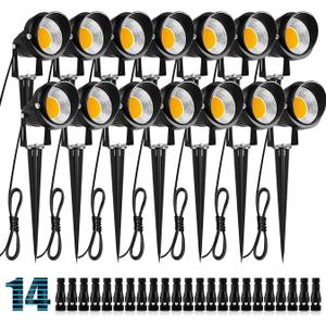 ZUCKEO 10W Low Voltage Landscape Lights LED Landscape Lighting with Connectors, 12V Outdoor Spotlights Yard Garden Pathway Lights, 1000LM Waterproof Warm White Light (14 Pack) ZUCKEO 10W Low Voltage Landscape Lights LED Landscape Lighting with Connectors, 12V Outdoor Spotlights Yard Garden Pathway Lights, 1000LM Waterproof Warm White Light (14 Pack)