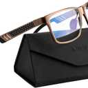 ANYLUV Blue Light Blocking Glasses Men Computer Gaming Glasses Lightweight Al-Mg Metal Anti Eyestrain Eye Protection ((Everyday Protection) 03- Brown Tea)