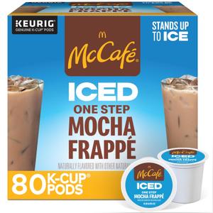 McCafe ICED One Step Mocha Frappe, Keurig Single Serve K-Cup Pods, 10 Packs of 8