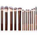 13 Pcs Brown Makeup Brushes Set Professional Makeup Brush Set Premium Synthetic Foundation Eye Shadows Blush Powder Concealers Make Up Brushes For Women (Coffee)