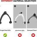 Front Upper Left & Right Control Arm(Forged Steel) with Ball Joints Suspension Kit Fit for Silverado Sierra 1500/Avalanche 2007-2013, Yukon Tahoe Suburban Escalade 2007-2014 K80669 K80670-10pcs