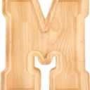 Twenty-six English Alphabet A-Z Letter Piggy Bank,Large-Capacity Transparent Wooden Alphabet Piggy BankPersonalized Coin Savings Box, Name DIY Creative Purchase Combination.M (M)