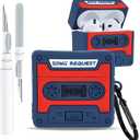 Boaretiu for Airpods 4 Case 2024 Cute Cartoon Kawaii - Funny 3D Soft Silicone Design Cover with Carabiner and Cleaner Kit Fun Cool Shell Stylish for Boys Girls Teens Women for Air pods 4, CD Tape