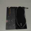 MZOO Luxury Sleep Mask for Back, Side Sleeper, Complete Light Blocking Sleeping Eye Mask Night Blindfold, 3D Zero Pressure & Spacious for Lash Extensions, Breathable Soft Eye Cover Flight Nap Travel (N-black (Silver Edge))