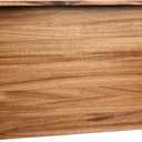 Large Ottoman Tray for Living Room and Coffee Table, Decorative Acacia Wood Serving Tray with Metal Handles for Breakfast in Bed, Dinner Food Kitchen TV (Natural, 24" x 15" x 2")