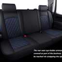 Aierxuan Seat Covers for 2007-2026 GMC Sierra Chevy Chevrolet Silverado 1500 2500HD 3500HD Trail Boss Z71 Crew Double Extended Cab Waterproof Leather Truck Pickup Cuchion(Full Set, Black-Blue)