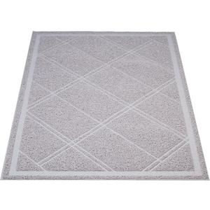 Amazon Basics Less-Mess Litter Trapping Cat Litter Box Mat, Soft on Kitty Paws, Waterproof, Scatter Control, 24" x 35", Grey (1 Count (Pack of 1), Gray)