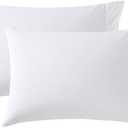 Nautica - Standard Pillowcase Set, Cotton Percale Bedding, Casual Home Decor (Solid White, 2 Piece)