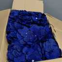 AVIVIHO 65pcs Fake Flowers Navy Blue Hydrangea Artificial Flowers Bulk (Not Squished, No Steaming Need) Silk Flowers with Stems for Wedding Decor,Home,Baby Shower,Table Centerpieces Decoration
