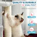 Made4Pets Cat Tree, Carpet Cat Tower Grey for Indoors Cats, Cute Wood Kitty Condo with Scratching Post and Pad, 29" Multi-Level Modern Activity Climbing Furniture for Small and Medium Cats