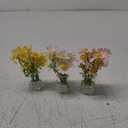 PartyKindom 3pcs Mini Flower Vases for Car Dashboard Decorative, Artificial Flowers in Glass Vase Cute Car Accessories for Women