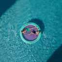 CALOBANA Round Floating Ring Inflatable Water Hammock Heavy Duty River Floats Lake Raft for Adults Tanning Pool Lounger Float Island Platform Pad Mat for Party