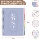 3 x Rileys Academic Planner 2026-2027, Daily, Weekly & Monthly Planner, July 2026 - June 2027, Student Notes Pages, Twin-Wire Binding, Weekly Agenda for School & Work (8 x 6-Inches, Blue)