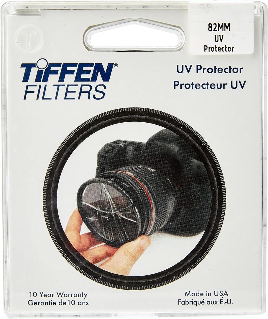 Tiffen 82UVP Slim 82mm UV Protection Filter for Camera Lens, Clear Optical Glass, Impact Resistant