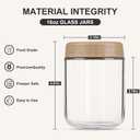 Overnight Oats Containers with Lids, 16oz Glass Jars with Lids 3 pcs, Milk White, Wide Mouth Mason jars for Salad, Yogurt, Snacks, Meal Prep