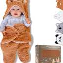 Baby Swaddle Blanket Bear 0-6 Months Cute Organic Ultra Soft Plush NewBorn Baby Essentials Must Have Infants Girls Boys Gender Neutral Stuff, Registry Gift Receiving Swaddling Wrap Clothes Shower Gift
