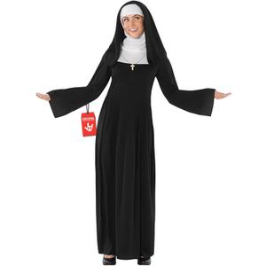 fun shack Nun Costume Woman, Nun Outfit, Womens Nun Costume, Womens Halloween Costumes, Women Halloween Costume (Large, Black)