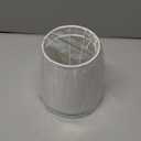 Set of 2 White Linen Chandelier Lamp Shades, Designed for Candelabra Bulbs with Easy Clip-On Fitter 6" Diameter