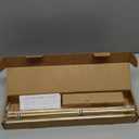 5/8” Diameter Curtain Rods 3090 Inch, for 3084 Inch Windows, Adjustable Splicing Gold Curtain Rods for Windows with Brackets, Window Rod Long Small Curtains Rod