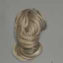 CJL HAIR Claw Clip Short Ponytail Hair Extensions DIY Bendable Metals Messy Bun Hair Piece for Wonen Wavy Curly Synthetic Fake Hairpieces Cold Blonde