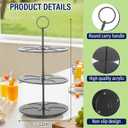 Flavor Pods Holder for Ninja Thirsti Flavored Water Drops, Rotatable Holds 15 Pods Storage Rack for Ninja Thirsties Drink System, Acrylic Pods Organizer for Ninja Thirsty, Black