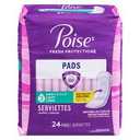 Poise long length light absorbency pads 24un, 2 Pack
