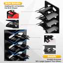 Hat Rack Organizer Holder for Baseball Caps. 2 Packs Hat Brim Bender & Door Wall Mount Hat Hanger, Adhesive and Screws Hat Storage Hold Up to 20 Hats For Closet and Bedroom (2 Pack Black)