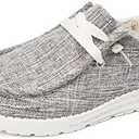 BENEKER Women's Loafers Slip On Low Top Sneakers Casual Boat Shoes Comfortable Walking Flats Breathable Canvas Shoes 6