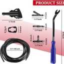 22PCS 4 m Windshield Washer Hose Kit with Fan Nozzles, Blue | flexible rubber hose, trims to length, multiple connectors, fan nozzles and clips, helps clear windshield grime
