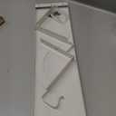 Tandefio Office Cubicle Shelf 24'' Hanging Cubicle Storage Organizer File Hanging Shelf Accessories Storage Organizer Bookshelf with Hooks for Home Desk (White)