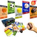 Valentine's Day Sports Gifts Cards for Kids Classroom,20 Pack Foam Sport Ball Toys with Class Exchange Cards for Boys and Girls, Valentine Goodie Bag Stuffers School Party Favors Prizes Treats for Toddlers