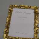 8x10 Picture Frame Gold Picture Frames, Vintage Ornate Frame Leaf Textured Hand-Crafted Resin with Glass Front, Antique Photo Frame for Wall Hanging and Tabletop Display, Retro Design Home Decor