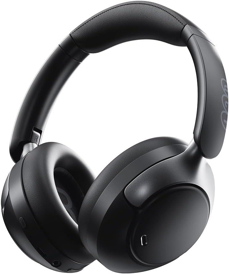 QCY H3 PRO Adaptive ANC Wireless Headphones Over Ear, 50dB Active Noise Cancellation with Multiple Modes, LDAC Hi-Res Wireless Audio, 55H Playtime, Custom EQ via App, Bluetooth 5.4 (Black)