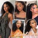 Lommel Drawstring Ponytail,14 Inch Ponytail Extension for Black Women Curly Drawstring pony tails hair extensions for Women Afro Kinky Curly Hairpieces for Daily Use(Brown and Honey Blonde)