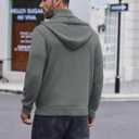 COOFANDY Mens Knitted Hoodie Sweater Long Sleeve Turtleneck Quarter Zip Pullover Sweaters with Pocket (M)