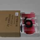 Flashless Candle Rechargeable LED Light String USB Power Remote Control Electronic Candle Light 3-Piece Set (Gradient Red)