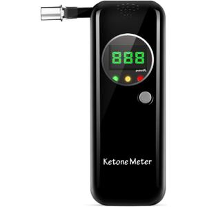 Ketosis Breath Analyzer, Digital LCD Keto Meter Breathalyzer with 10pcs Mouthpieces-Black
