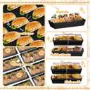 Inbagi 100 Pcs Black Charcuterie Boxes with Clear Lids Cookie Boxes Disposable Cake Containers with Lids Stickers and Ropes Rectangle Cake Box Dessert Containers for Bakery Cookie Sandwich Packaging