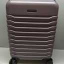 LIGHT FLIGHT Expandable Carry On Luggage 22x14x9 Airline Approved with Double Spinner Wheels, 20 Inch Lightweight Hard Shell Rolling Suitcases with TSA Lock, Purple