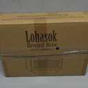 Bread Box for Kitchen Countertop Farmhouse Bread Holder Bread Storage Wooden Bread Container Black