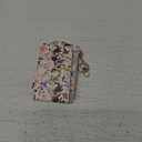 Cute Card Wallet Women with AirTag Holder - Retro Floral Genuine Leather Small Wallets with Keychain RFID Credit Cardholder Air Tag Aesthetic Coin Purse for Female Ladies Teen Girls