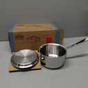 All-Clad D3 Stainless Steel 1.5 Quart Sauce Pan With Lid- Made in the USA- The Original Bonded Professional Cookware- Oven Safe & Induction Compatible